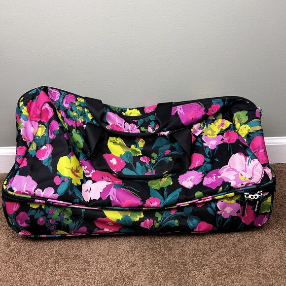 Vera Bradley Hilo Meadow Carry-On Roller Suitcase Luggage Floral Travel Duffle - Picture 2 of 12